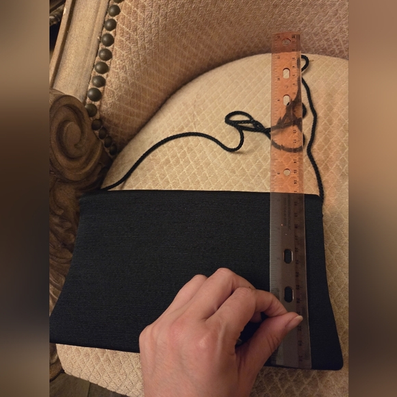 Elegant Black Clutch with Gold Accent - Picture 7 of 7